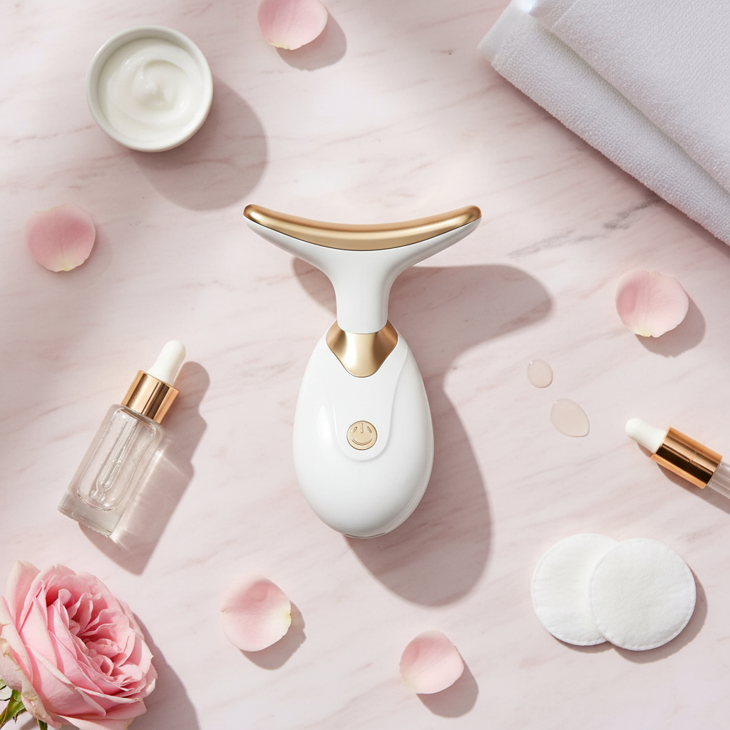 Face Neck Massager Flat Lay Ad