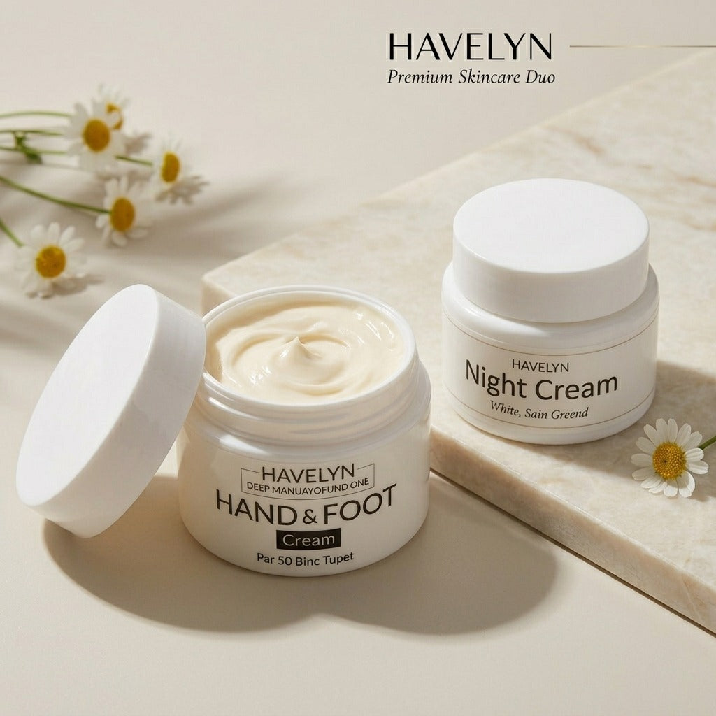 HAVELYN Premium Skincare Duo – Hand & Foot Cream + Night Cream | Deep Hydration & Skin Repair | Aruza Skin