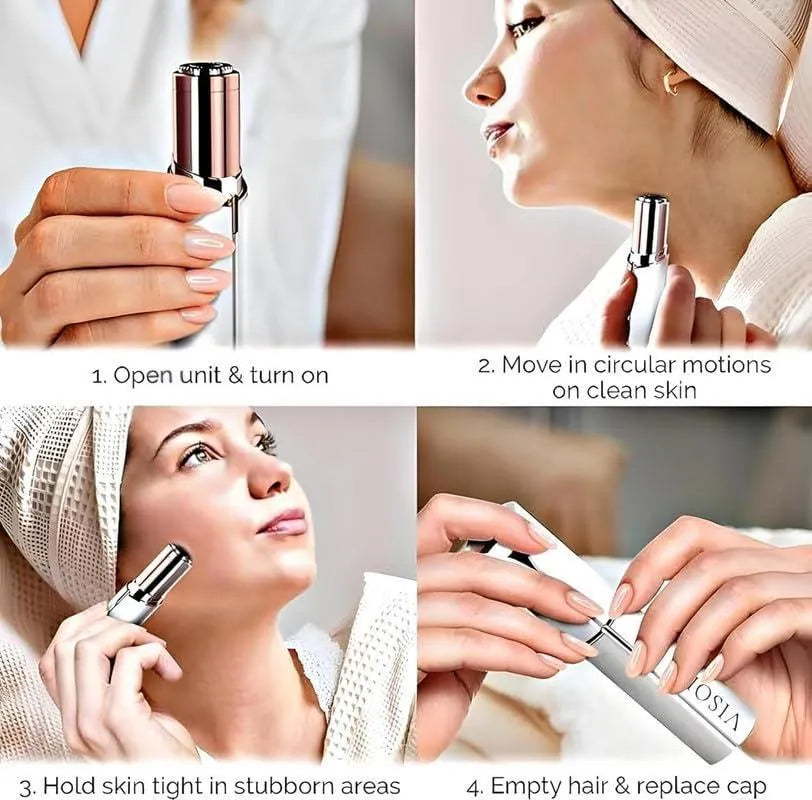 Electric Facial Hair Removal Pen for Women – Rechargeable, Safe & Gentle Face, Lip & Eyebrow Trimmer